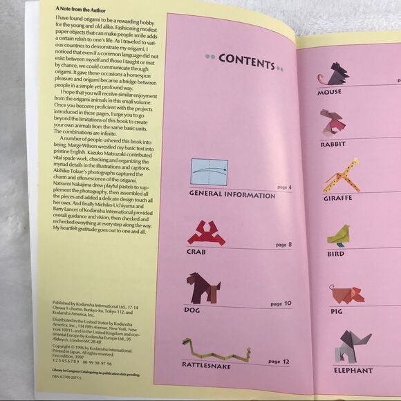 **Book** Animal Orgami by Yoshio Sato - Picture 5 of 7